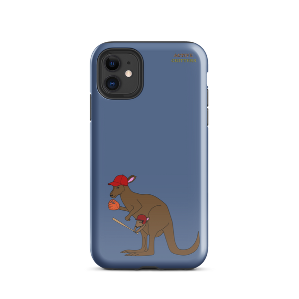 Baseball Kangaroo Tough Case for iPhone® (Blue) – Active Critters Baseball Kangaroo Tough Case for iPhone® (Blue) – Active Critters