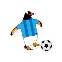 Soccer Penguin Sticker