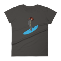 Surfing Wiener Dog Women's Short Sleeve T-Shirt