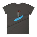 Surfing Wiener Dog Women's Short Sleeve T-Shirt