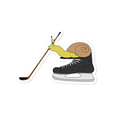 Hockey Snail Sticker