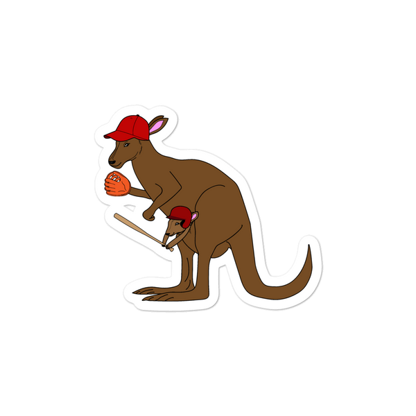 Baseball Kangaroo Sticker