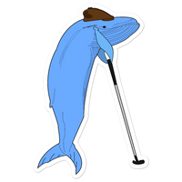 Mini-Golf Whale Sticker