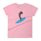 Surfing Wiener Dog Women's Short Sleeve T-Shirt