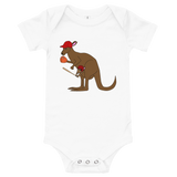 Baseball Kangaroo One-Piece Short-Sleeves Baby Bodysuit