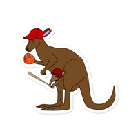 Baseball Kangaroo Sticker