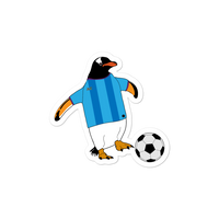 Soccer Penguin Sticker