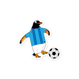 Soccer Penguin Sticker