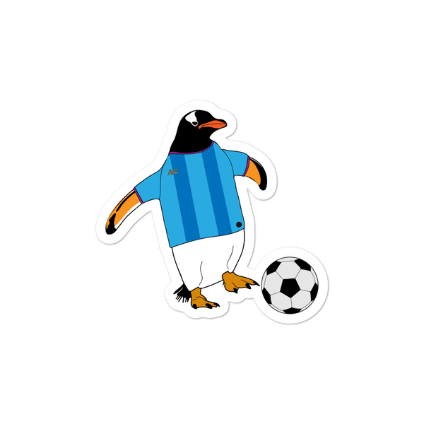 Soccer Penguin Sticker