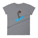 Surfing Wiener Dog Women's Short Sleeve T-Shirt