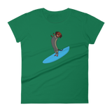 Surfing Wiener Dog Women's Short Sleeve T-Shirt