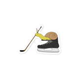 Hockey Snail Sticker