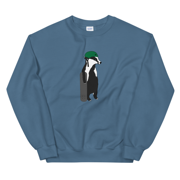 Skateboard Badger Unisex Crew Neck Sweatshirt