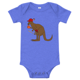 Baseball Kangaroo One-Piece Short-Sleeves Baby Bodysuit