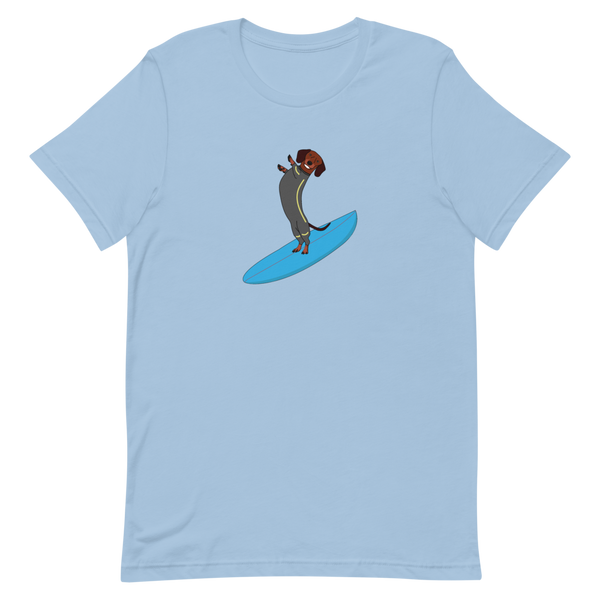 Surfing Wiener Dog Unisex T-Shirt