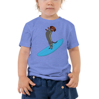 Surfing Wiener Dog Toddler Short Sleeve T-Shirt