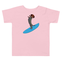 Surfing Wiener Dog Toddler Short Sleeve T-Shirt