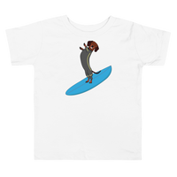 Surfing Wiener Dog Toddler Short Sleeve T-Shirt